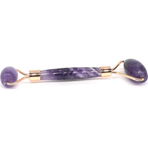 Facial Massage Roller natural Amethyst Practical Jade Face Anti Wrinkle Body Head Portable Beauty Health Care Tools