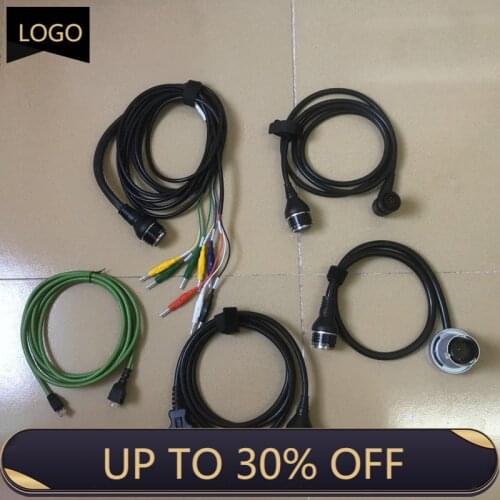 Mb Star C4 Cables Full Set OBDII Cable MB SD Connect 5pcs c4 cable set OBD2 Cable 16pin cable Lan Cable 38PIN 14pin 8pin Cable