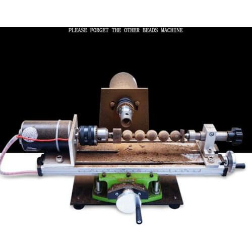 Mini Beads Lathe Machine Household Mini Lathe DIY Wood Beads Bench Drill NEW