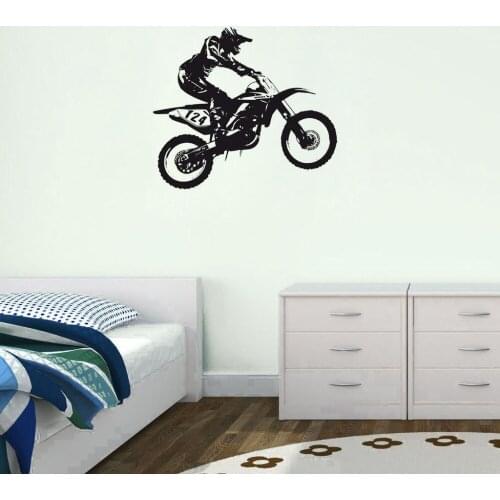 Motorcycle Sport Speed Bike Wall Stickers Nontoxic PVC Wall Decal Decor Art Vinyl Sticker Mural Decal Ride Wallpaper SA443