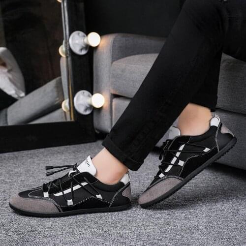 New Casual Shoes Men Loafers Spring Flat with Canvas Low-slip Breathable