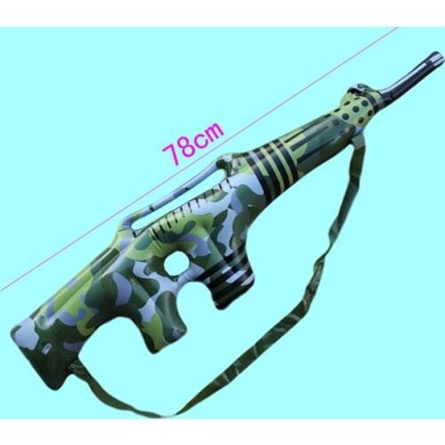 Inflatables Children Carbine Camouflage Gun Toys Inflatable Simulated Toy Parent Child Stage Props Pvc Kids Gifts Hot Sale 2021