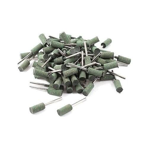 100 Pcs 3mm Shank Mounted Grinding Cylinder Point Polishing Tool 8mm Dia Tip