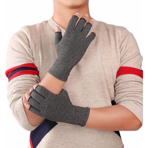 Women Men Arthritis Compression Gloves Fingerless Joint Pain Relief Rheumatoid Osteoarthritis Hand Wrist Support Therapy Mittens