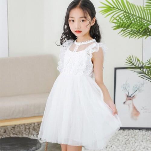 Girls Dresses Summer Kids Dresses White Wedding Party Dress For Girls Little Princess Brand Boutique Clothing