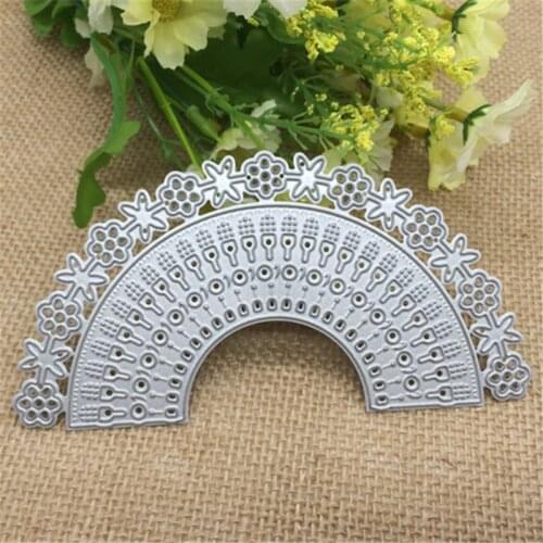 Semicircle lace flower Metal Cutting Dies Stencil Scrapbooking Photo Album Card Paper Embossing Craft DIY Dies Cut