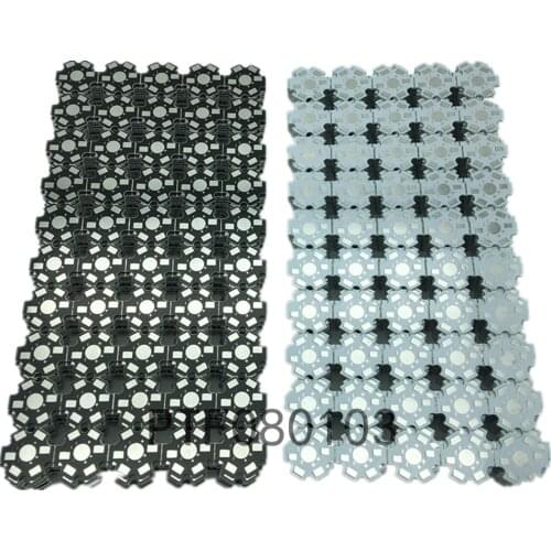 100pcs 1W 3W 5W Heat Sink LED Aluminum Base Plate PCB Board Substrate 20mm Star Kit DIY Cooling Heatsink 20 mm for 1 3 5 W Watt