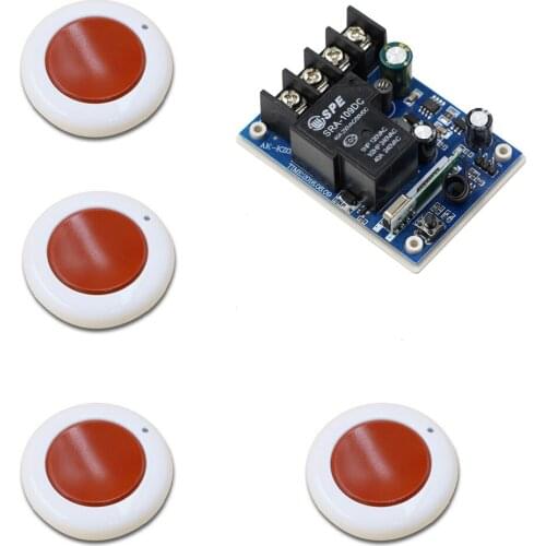 Wide Voltage DC 12V-48V Wireless Remote Control Switch System 40A 1CH Relay Receiver Transmitter For Home Light Curtain Gate