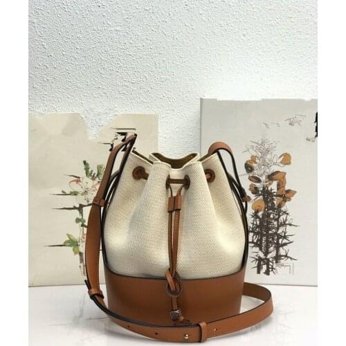 Luxury Designer Handbag Large Capacity Bucket Bag Ladies Crossbody Bags for Women Drawstring Messenger Bags Beige Shoulder Totes