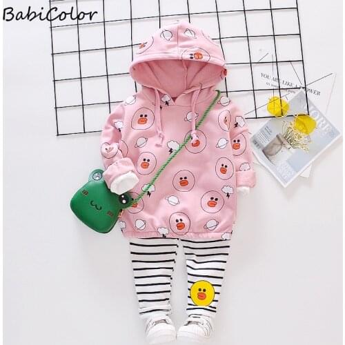 BabiColor Baby Hooded Sweater Hoodie Kids Baby Clothes Baby Pullover 12M-2Y Cotton Pants Long Sleeve Hodies For Girls Boy
