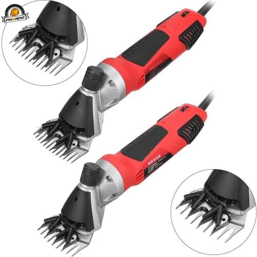 1500W 9 Teeth 6 Gears 220V Electric Sheep Shearing Cutter Scissor Goat Wool Shaving Adjustment Push Trimmer Tool Cutter Machine