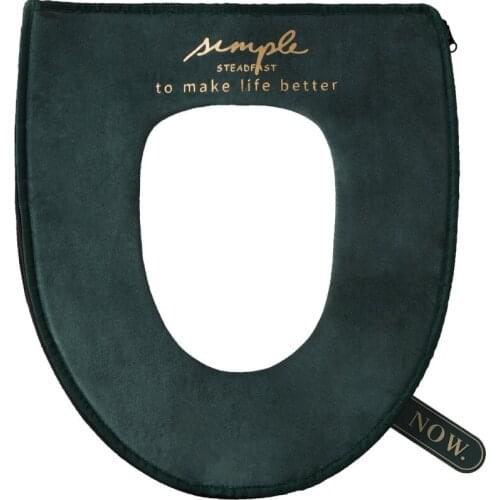 Universal household zippered toilet seat cover winter Soft Heated washable toilet Seat Mat made of velvet Accessories