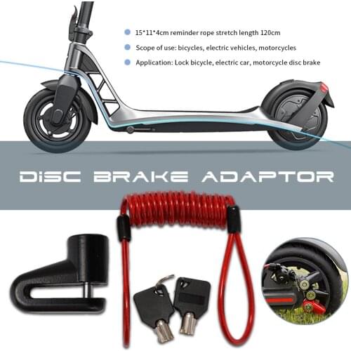 Scooter lock Anti-Theft Disc Brakes Lock with Steel Wire for Xiaomi M365 Electric Scooter Skateboard Wheels Lock Disc Brake