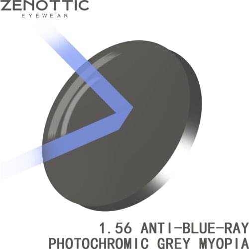 ZENOTTIC 1.56/1.61/1.67 Cr-39 Prescription Lenses Optical Myopia Hyperopia Lenses Anti-Blue-Ray Photochromic Together Only