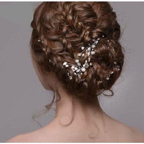 Pearl Rhinestone Handmade Small Hairpin Hair Sticks Wedding Noiva Bride Headpiece Hair Jewelry Bridal Wedding Accessories SL