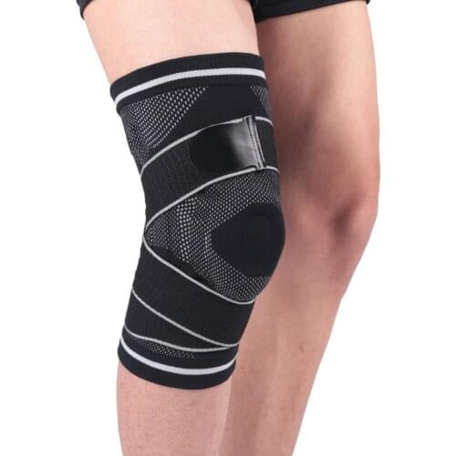 1pcs Compression Leg Support Bandage Brace Protector Silicone Knee Pad Sleeve Basketball Running Jogging