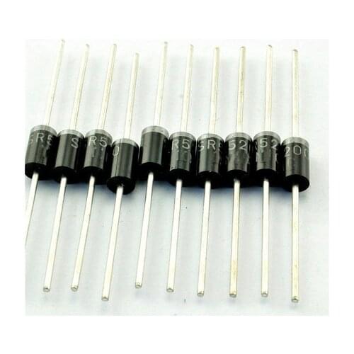 10pcs/lot SR5200 = SB5200 MBR5200 DO-27 In Stock