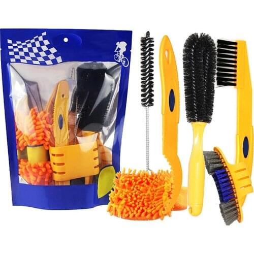 10 PCS Cycling Cleaning Kit Bike Chain Cleaner Clean Machine Brushes Bicycle Brush Accessories Maintenance Tools for BMX, City