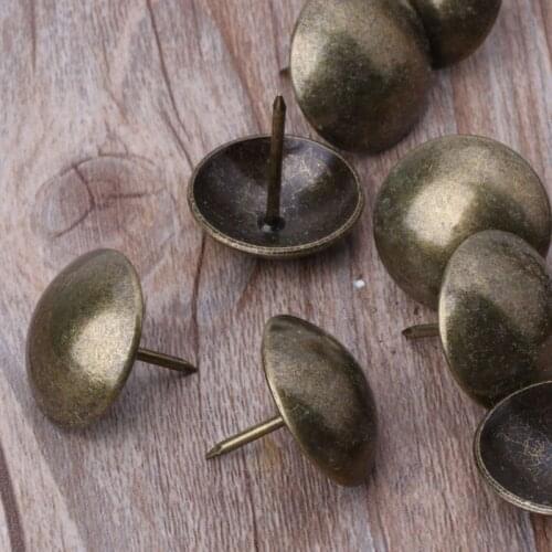 100Pc 1" Brass Upholstery Tack Nailhead Pin Large Decorative Trim For Furniture 85DA