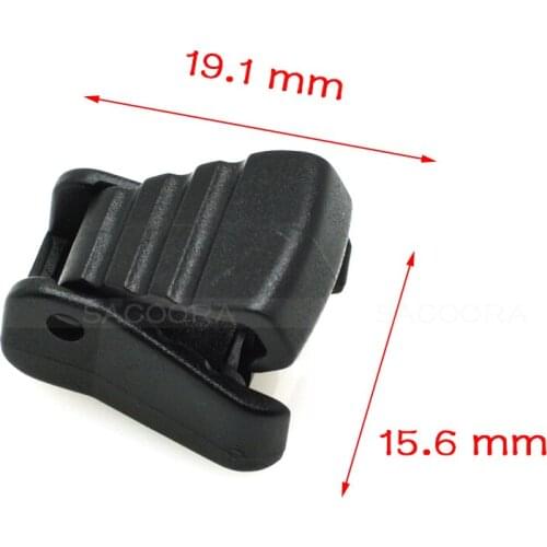 100pcs/pack Plastic Cord Ends Zipper Pull Cord Lock Stopper For Paracord Sportswear Backpack Garment Black