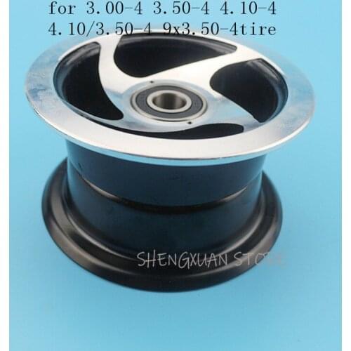 4 inch aluminum alloy wheel rim hub 15mm Inner hole for 3.00-4 3.50-4 4.10-4 4.10/3.50-4 9x3.50-4 tire tyre