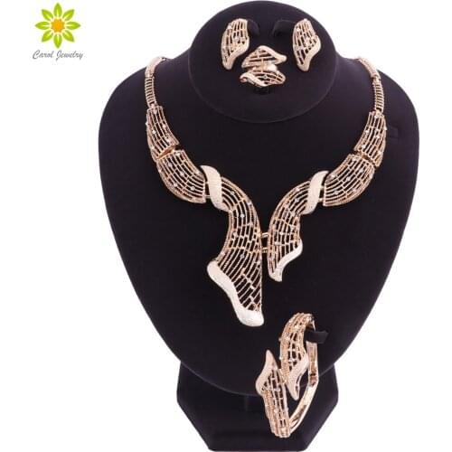 Africa Beads Collar Jewelry Sets For Women Fine Accessories Wedding Bridal Pendant Statement Necklace Earrings Sets