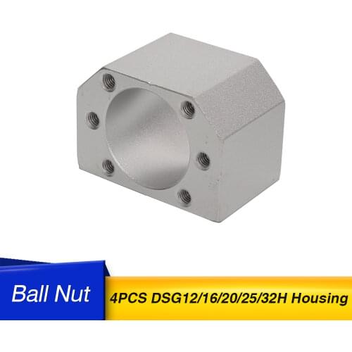 Free shipping 4pcs ball nut housing for DSG16H ball screw SFU1204 SFU2005 CNC for 3d DSG12/16/20