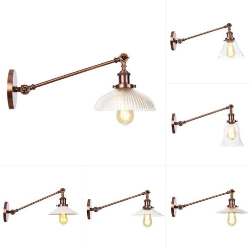 Boreal Europe style glass single section chic bakery boutique box sitting room adornment bedroom wall lamp