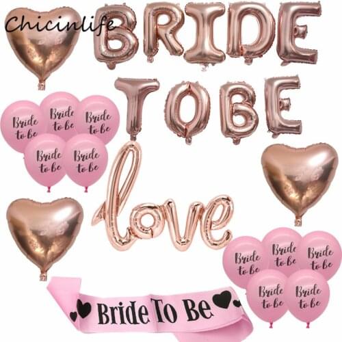 Chicinlife 1set Bride to Be Theme Bachelorette Party Decoration Bride to be Sash Balloon Banner Wedding Decoration