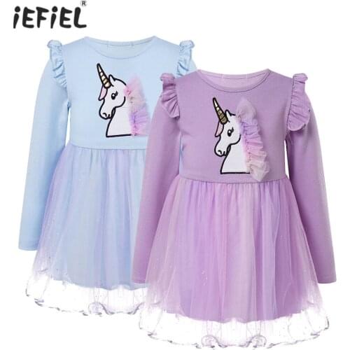 Baby Dress for Girls Children Cartoon Vestidos Kids Tutu Dresses Toddlers Spring Autumn Dress Flying Sleeve Princess Dresses