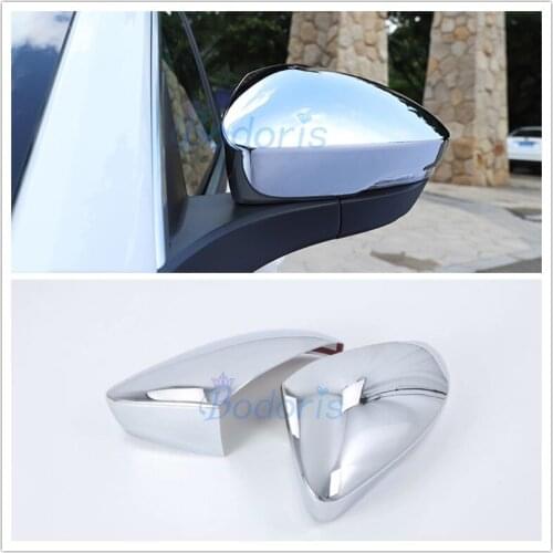 For Volkswagen For VW T-Roc TROC 2018-2020 Chrome Side Mirror Cover Door Rearview Caps Rear View Shells Frame Panels