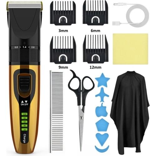 Electric Hair Clipper Set Low Noise Hair Trimmer Cutting Machine Beard Shaver Trimer For Men Barber Hairs Shaving comb scissors