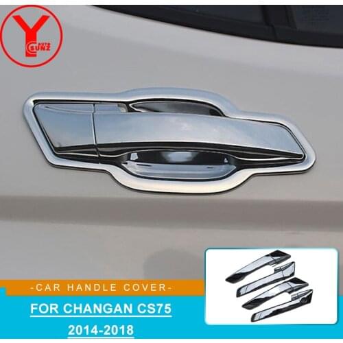 Car Chrome Door Handle Cover Automative Accessories Goods For CHANGAN CS75 2014 2015 2016 2017 2018 YCSUNZ Exterior Decoration