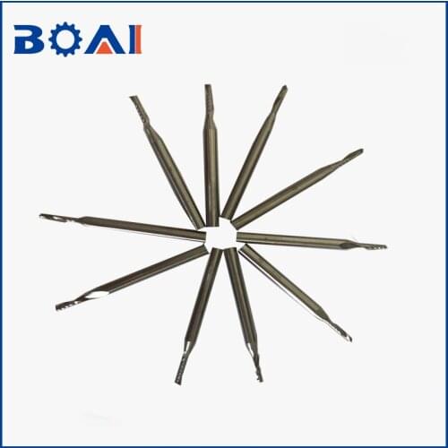 10pcs mill cutter router bits 3.175*2*8 single blade milling cutter router bits end mill knife cnc router spindle parts