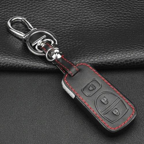 Kutery 10pcs 3Buttons Leather Remote Car Key Case For Nissan Armada Frontier Murano Pathfinder Quest Titan Xterra 2005 2006 2007