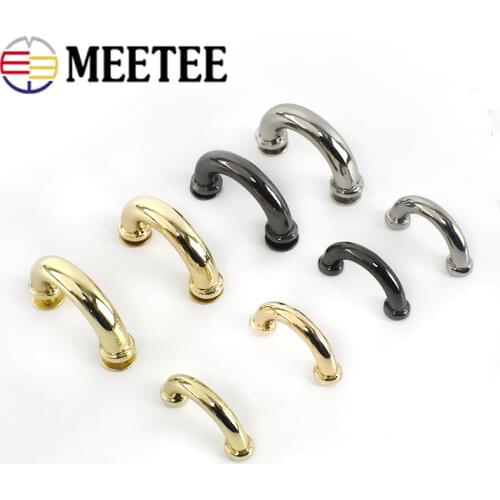 Meetee 10pcs 14/17mm Metal Bag Arch Bridge D Ring Buckle Strap Hook DIY Handbag Hardware Belt Leather Repair Accessories BD302