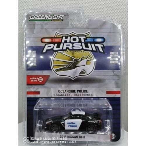 NEW GreenLight 1:64 2015 NISSAN GT-R California Beach Police Car Collection diecast simulation model car toys