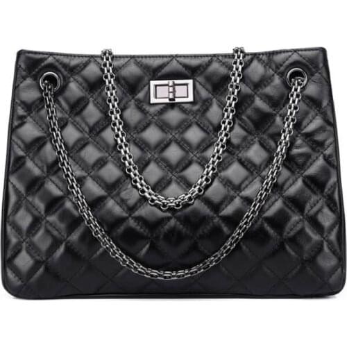 2021 New High-end Cracked Head Real cowhide ladies shoulder bag high-quality diamond bag large-capacity shoulder tote bag