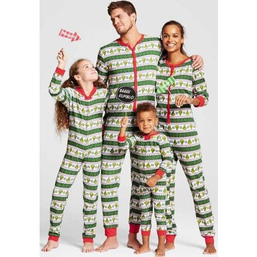 New Year Family Christmas Pajamas Set Mommy and Me Clothes Christmas Sleepwear Outfits Daddy Mom and Daughter Son Nightwear
