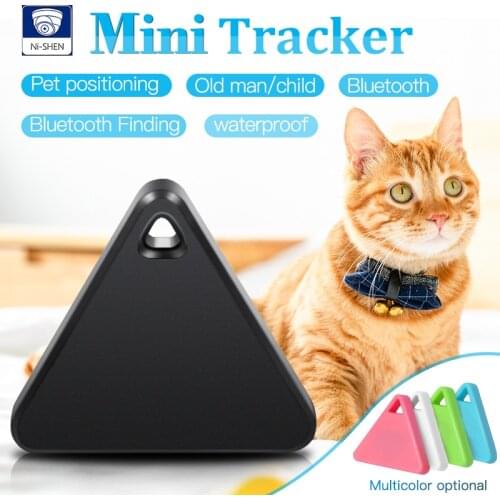 New Pet Smart Mini GPS Tracker Pet Locator Anti-lost Waterproof Bluetooth Tracker Triangle Dog Cat Tracker Multiple Colors