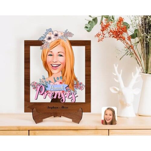 Personalized Cotton Princess Caricature Of Wooden STANDING 3D Biblo-2