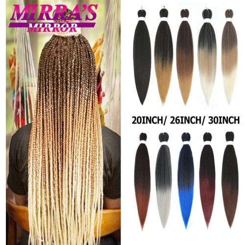 Pre Stretched Braiding Hair Ombre Jumbo Braids Hair Extensions YAKI Straight Synthetic Braid Bulk Hair Mirras Mirror