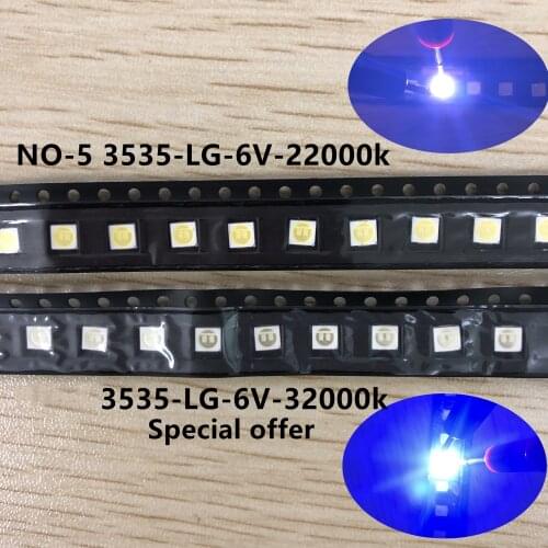 200pcs FOR LCD TV repair LG led TV backlight strip lights with light-emitting diode 3535 SMD LED beads 6V LG 2W