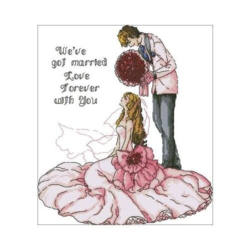 TOP 10- DN-325 marry patterns Counted Cross Stitch 11CT 14CT 18CT DIY Cross Stitch Kits Embroidery Needlework Sets