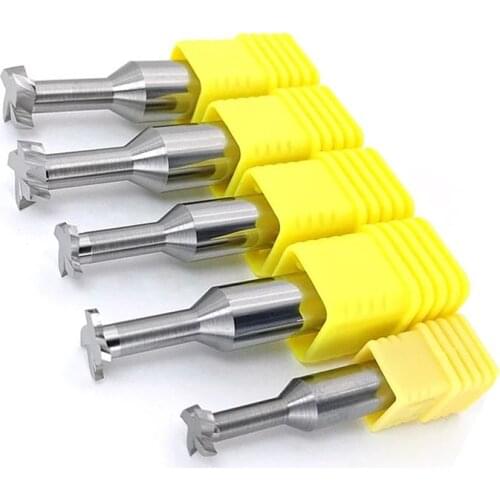 Hard aluminum copper wood special groove cutter is processed by tungsten steel full alloy milling cutter T-slot milling cutter