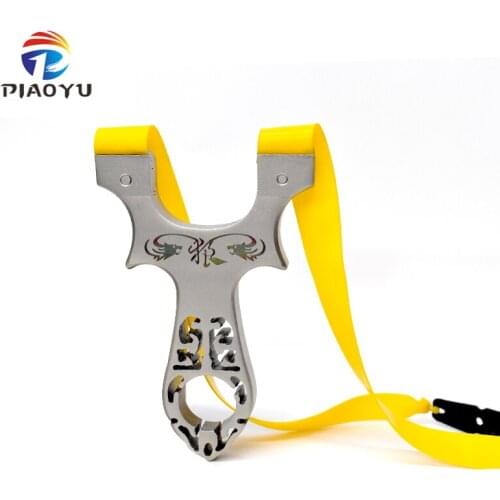 High Quality 304 Stainless Steel Flat Rubber Band Slingshot Fast Pressing Competitive Catapult Outdoor Hunting Accessories