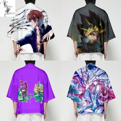 Yu-Gi-Oh! Anime 3D Printing Japanese Kimono Haori Yukata Cosplay Women/Men Fashion Summer Casual Cool Short Sleeve Streetwear
