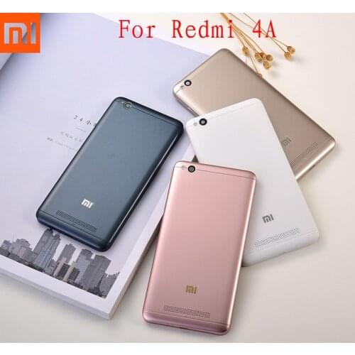 Back Housing Case For Xiaomi Redmi 4A Plastic Battery Cover Rear Door Replacement Parts For Redmi 4A With Camera Frame And Logo