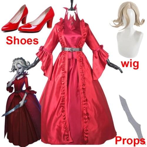 Game Identity V Crimson Mrs. Red Mary Red Monitore Lolita Dress Cosplay Costume Halloween Party Suit For Women Outfit New