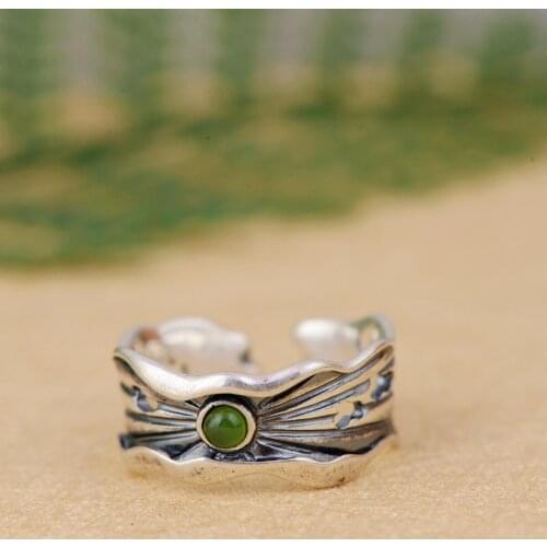 S999 sterling silver simple style ladies silver ring